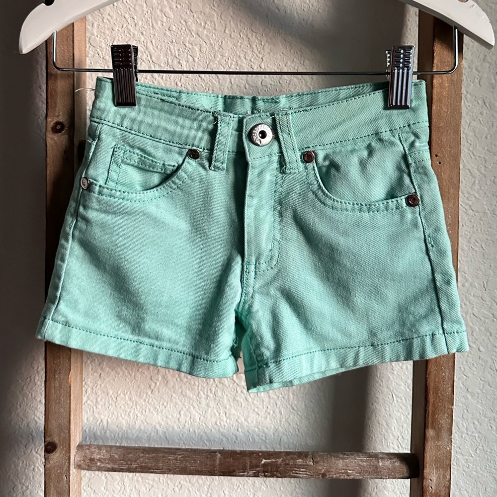 Miss Pink Seafoam Denim Shorts sz: 5